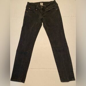 True Religion Womens Size 28 Black Skinny Jeans